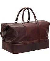 Mancini Men's Buffalo Double Compartment Duffle Bag