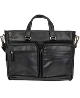 Mancini Men's Buffalo Single Compartment Briefcase for 14" Laptop