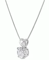 Diamond Solitaire 18" Pendant Necklace (1 ct. t.w.) in 14k White Gold