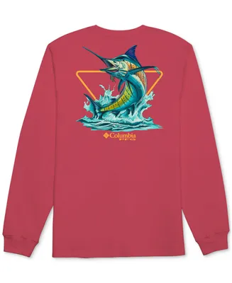 Columbia Men's Razer Pfg Marlin Logo Graphic Long-Sleeve T-Shirt