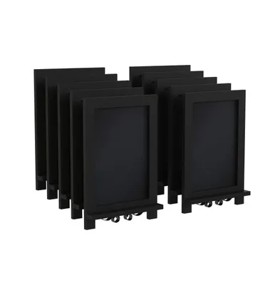 Magda Set Of 10 Wall Mount Or Tabletop Magnetic Chalkboards With Folding Metal Legs