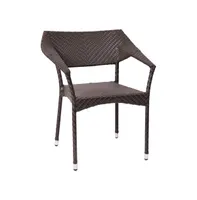 Cheri Fade And Weather Resistant Modern Pe Rattan Patio Dining Chair With Reinforced Steel Frame