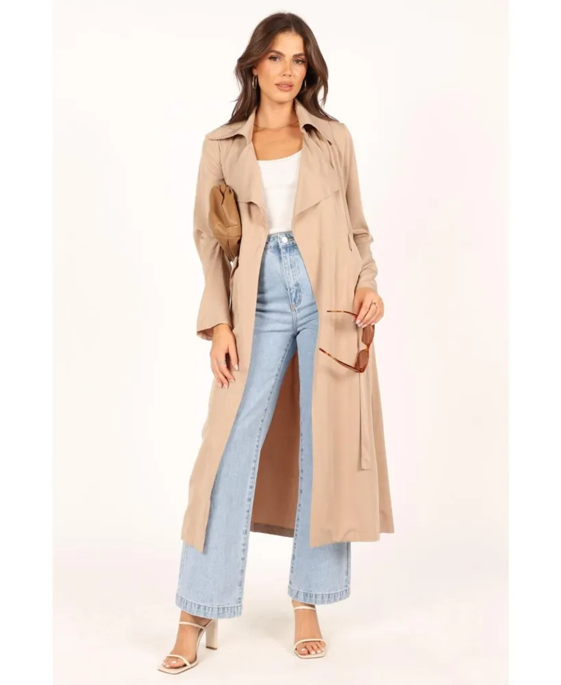Petal and Pup Womens Robyn Tie Front Trench Coat