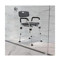 300 Lb. Capacity Adjustable Bath & Shower Chair With Depth Adjustable Back