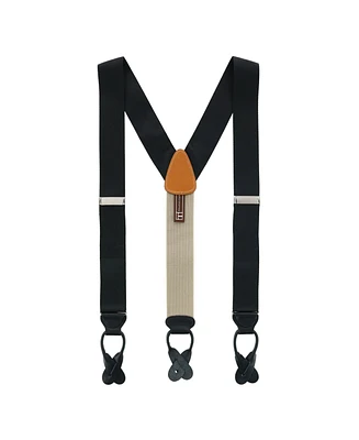 Trafalgar Men's Hudson Nylon Button End Suspenders