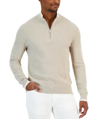 Michael Kors Men's Textured Quarter-Zip Sweater, Created for Macy's