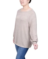 Ny Collection Petite Long Sleeve Tunic Top