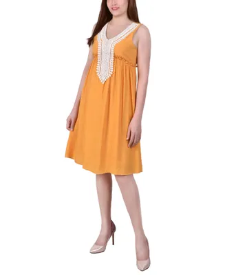 Ny Collection Petite Sleeveless Empire-Waist Dress