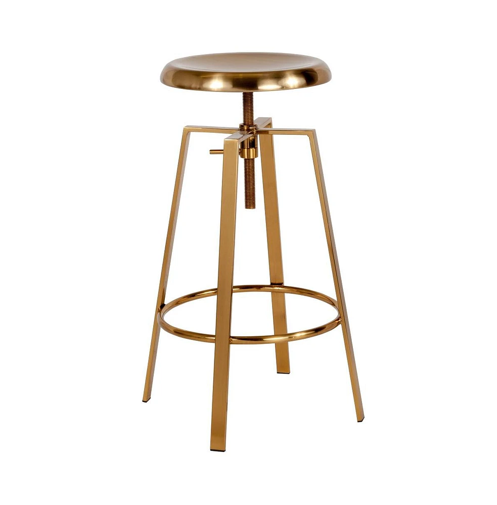 Serling Series Industrial Style Bar Stool With Height Adjustable Swivel Seat