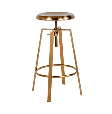 Serling Series Industrial Style Bar Stool With Height Adjustable Swivel Seat
