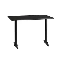 30"X42" Rectangular Laminate Table With 5"X22" Height Bases