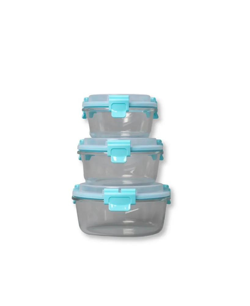 Genicook 3 Pc Round Container Hi-Top Lids with Pro Grade Removable Lockdown Levers Set