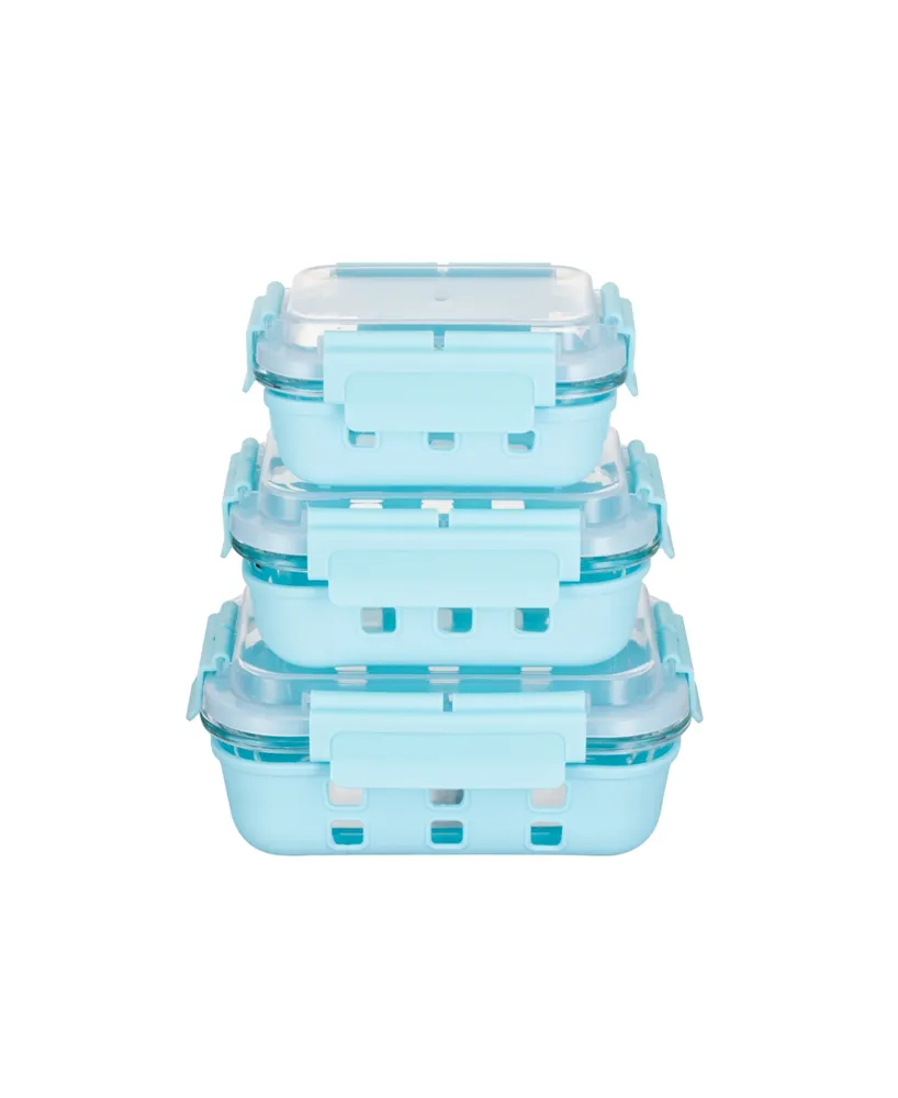 Genicook Borosilicate Glass 3 Container Food Storage Set Genicook