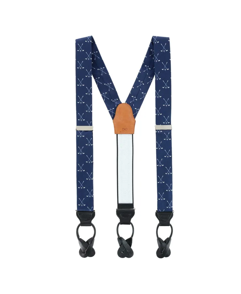 Trafalgar Men's The Golf Dream Silk Button End Suspenders