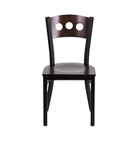 Decorative 3 Circle Back Metal Restaurant Dining Chair