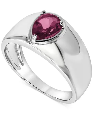 Pink Topaz Pear Solitaire Ring (3/4 ct. t.w.) in Sterling Silver