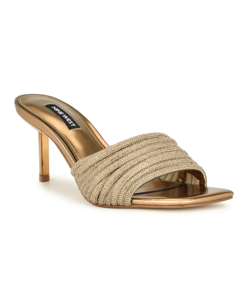 NINE WEST Women's Dipa Heeled Sandal, Gold, 9.5 : Buy Online at Best Price  in KSA - Souq is now Amazon.sa: Fashion