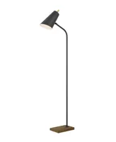 66" Height Metal and Wood Floor Lamp