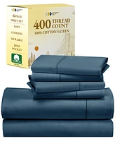 California Design Den 400 Thread Count Extra Deep Pocket 100% Cotton Sateen 6-Pc. Sheet Set