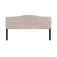 Arched King Button Tufted Upholstered Headboard