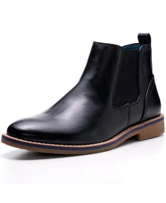Alpine Swiss Mens Owen Chelsea Boots Pull Up Ankle Boot Genuine Leather Lined