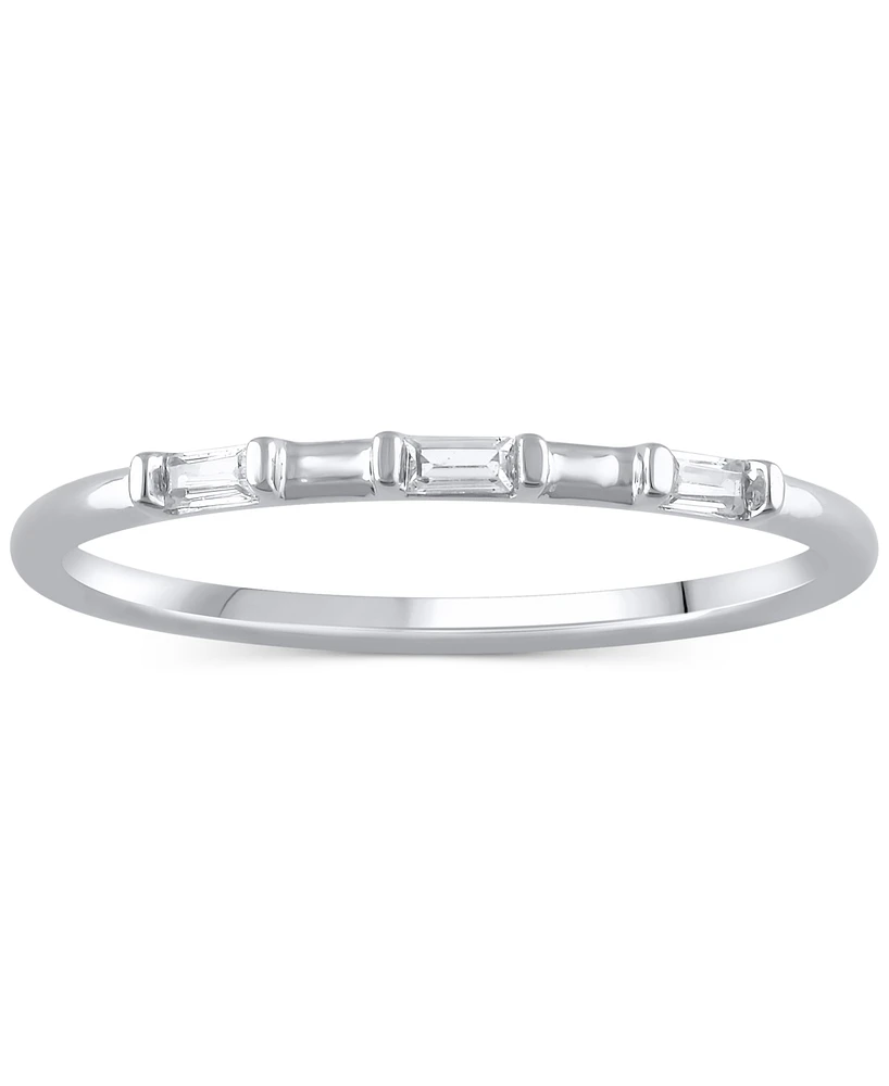 Igi Certified Diamond Baguette Band (1/20 ct. t.w.) 14k White Gold