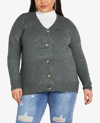 Avenue Plus Size Teagan Knit Cardigan Sweater