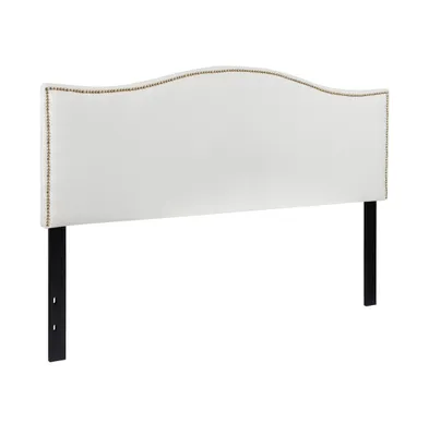 Arched Queen Headboard With Accent Nail Trim