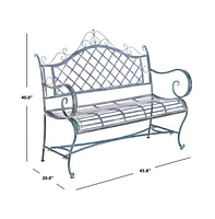 Abner Wrought Iron 45.75 Inch W Outdoor Garden Bench