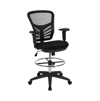 Mid-Back Mesh Adjustable Ergonomic Drafting Chair, Task Chair