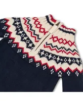 Hope & Henry Baby Boys Layette Baby Long Sleeve Half Zip Raglan Sweater Romper