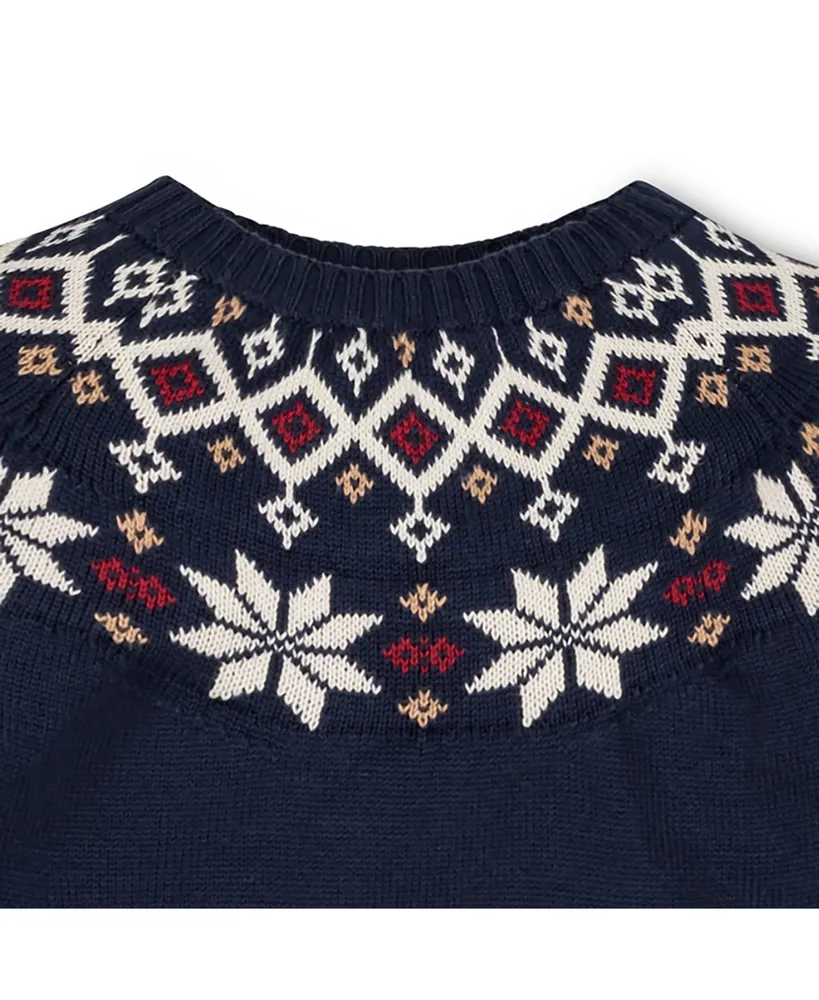 Hope & Henry Women's Long Sleeve Fair Isle Raglan Sweater