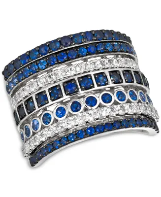 Le Vian Multi-Sapphire Multi-Row Statement Ring (2-5/8 ct. t.w.) in 14k White Gold