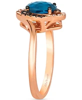 Le Vian Cinnamon Citrine (1-1/8 ct. t.w.) & Diamond (1/8 ct. t.w.) Halo Twist Ring in 14k Gold (Also available in Grape Amethyst, Deep Sea Blue Topaz