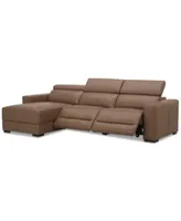 Nevio Leather Power Headrest Sectional Collection Created For Macys