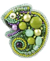 Charivna Mit Bp-266C Beadwork kit for creating brooch "Chameleon" - Assorted Pre