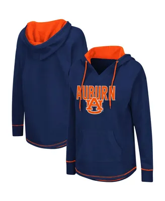 Women's Colosseum Navy Auburn Tigers Tunic Pullover Hoodie