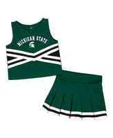 Girls Toddler Colosseum Green Michigan State Spartans Carousel Cheerleader Set