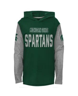 Big Boys Green Michigan State Spartans Heritage Hoodie Long Sleeve T-shirt