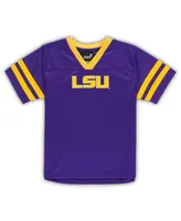 Preschool Boys and Girls Purple, Gold Lsu Tigers Red Zone Jersey and Pants Set