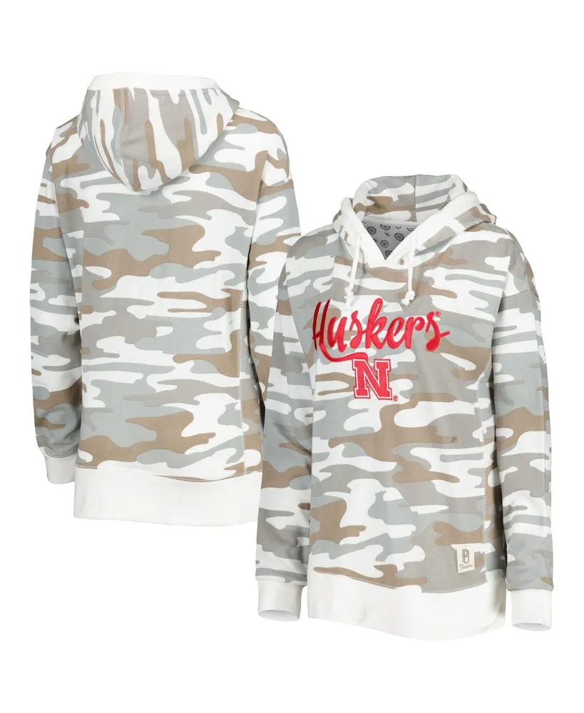 Women's Pressbox Camo Nebraska Huskers San Pablo Pullover Hoodie