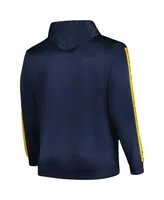 Men's Profile Navy Notre Dame Fighting Irish Big and Tall Fleece Pullover Hoodie