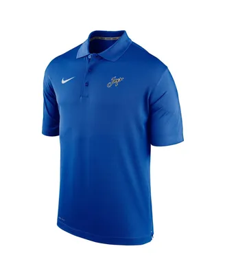 Men's Nike Royal Creighton Bluejays Throwback Wordmark Performance Polo Shirt