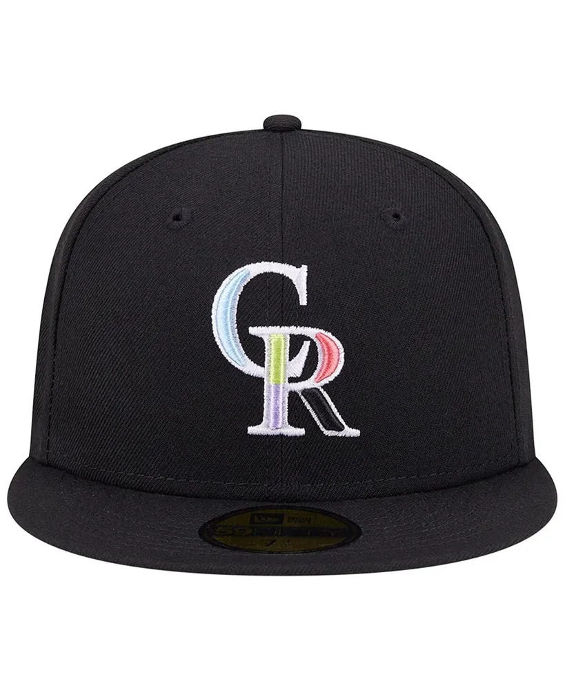 Men's New Era Black Colorado Rockies Multi-Color Pack 59FIFTY Fitted Hat