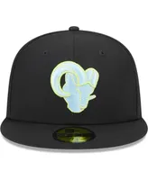 Men's New Era Black Los Angeles Rams Multi 59FIFTY Fitted Hat