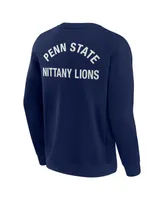 Men's and Women's Fanatics Signature Navy Penn State Nittany Lions Super Soft Pullover Crew Sweatshirt