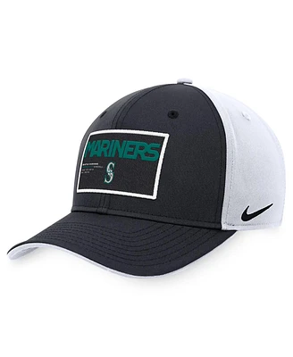 Men's Nike Navy, White Seattle Mariners Classic99 Colorblock Performance Snapback Hat