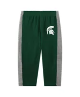 Infant Boys and Girls Green Michigan State Spartans Rookie Of The Year Long Sleeve Bodysuit and Pants Set