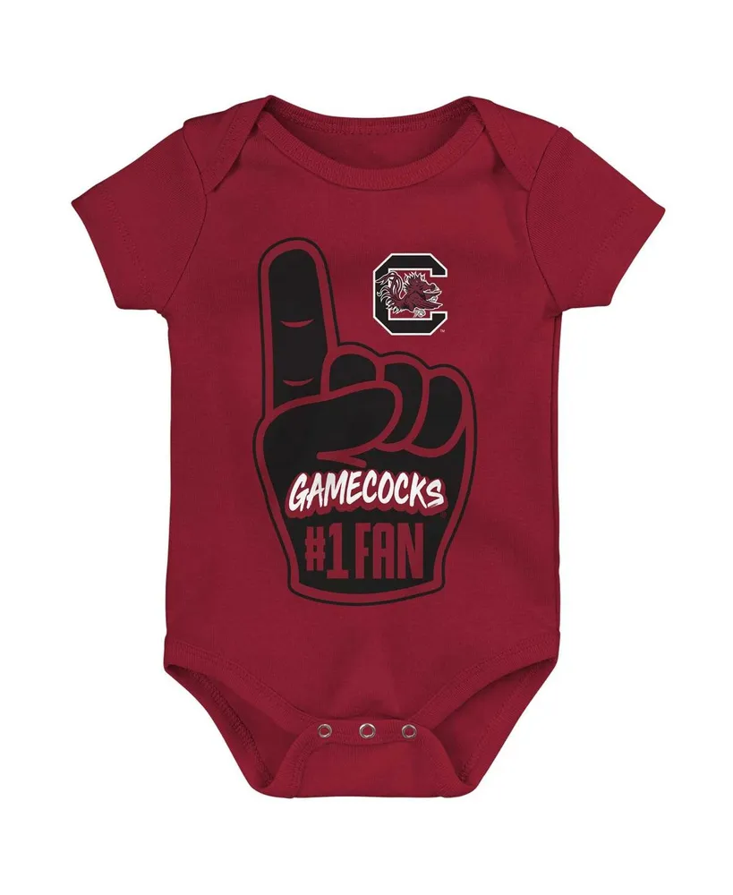 Newborn and Infant Boys and Girls Garnet South Carolina Gamecocks #1 Fan Foam Finger Bodysuit