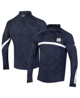 Men's Under Armour Navy Notre Dame Fighting Irish Gameday Camo Quarter-Zip Top